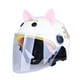 thumbnail image 5 of Casco de invierno para vehículo eléctrico, casco con orejas de gato, decoraciones ligeras para Blanco, 5 of 9