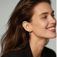 thumbnail image 2 of Sterling Silver Spike Earrings Hoop for Women Teens Geometric Huggie Hoop Earrings Drop Punk Earrings Minimalist Huggie, 2 of 11