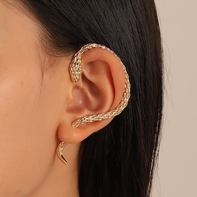 par Punk Vintage serpiente oreja puños Piercing oreja brazalete pendientes trepador oreja