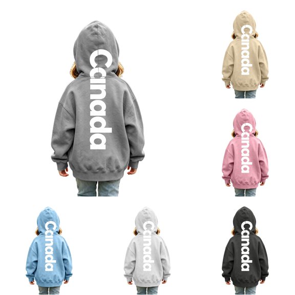 RMGVDSD Girls Hoodies Sweatshirts Letter Print Pullover Hooded Sweatshirt Tops Kids Lightweight Casual Hoodie Fashion Trendy Clothes Kids Sweatshirt 11-12 Years