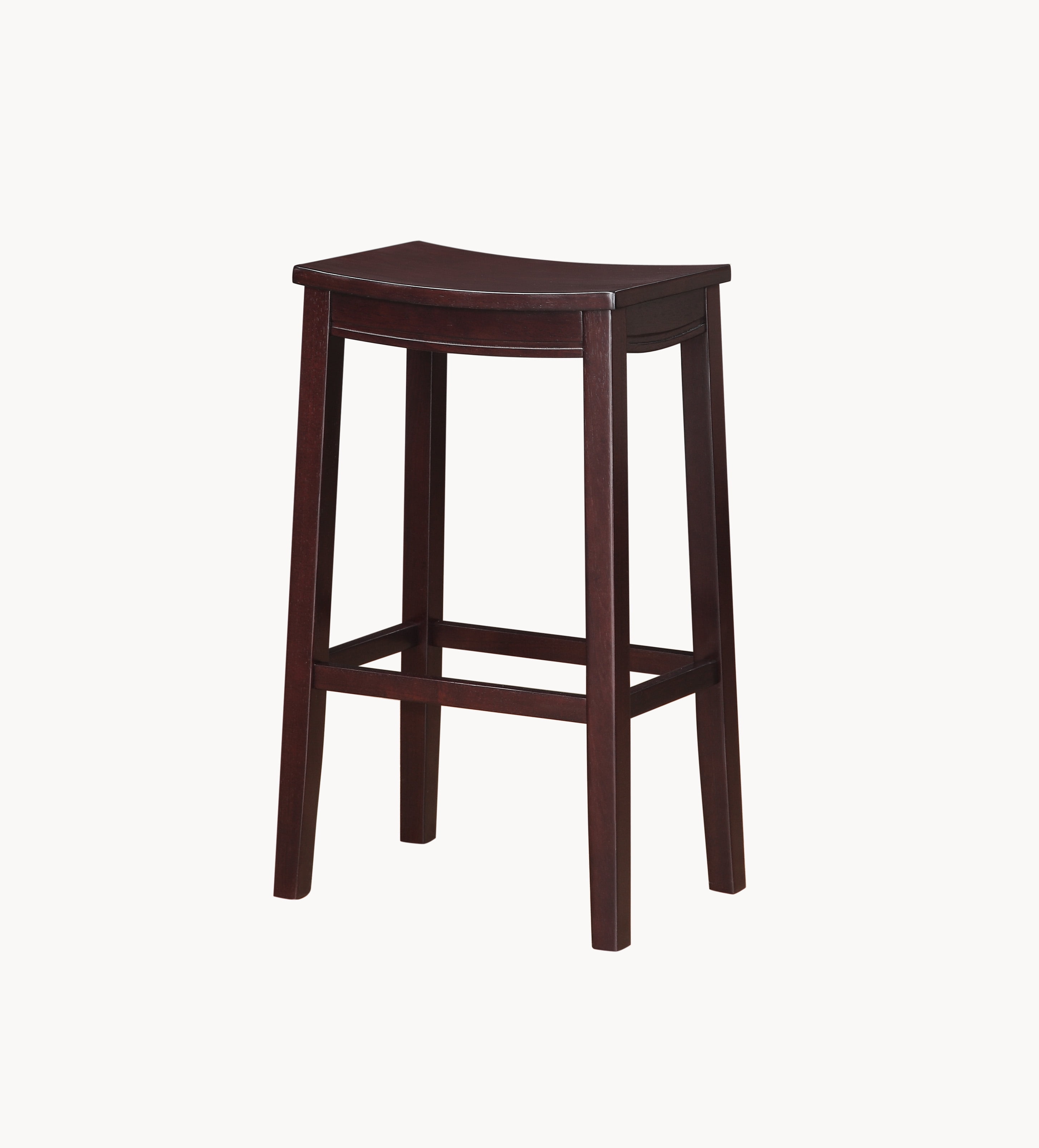 Linon Aubree Wood Bar Saddle Stool Espresso 30 Inch Seat Height Linon Aubree Wood Bar Saddle Stool Espresso 30 Inch Seat Height Com