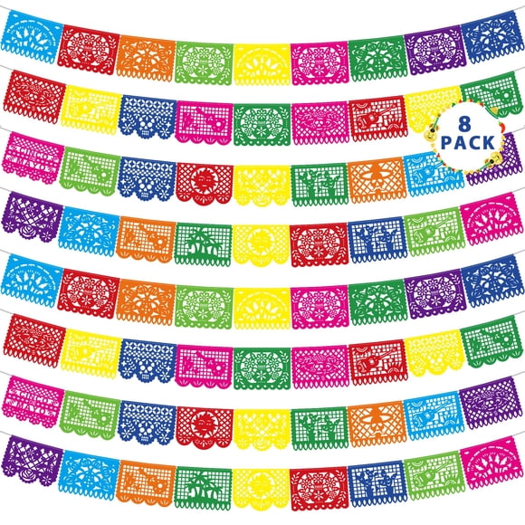 Banner Fiesta Decorations Heartome de 144 pies, paquete de 8