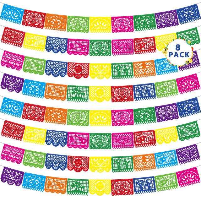 Banner Fiesta Decorations Heartome de 144 pies, paquete de 8