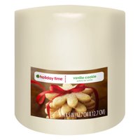 Holiday Time Pillar Candle, Vanilla Cookie