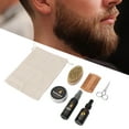 thumbnail image 4 of Beard Growth Kit, 2.1oz Beard Cream Beard Scissors Solid Wood Repair Damaged Beard Beard Grooming Set  For Men For Home, 4 of 8