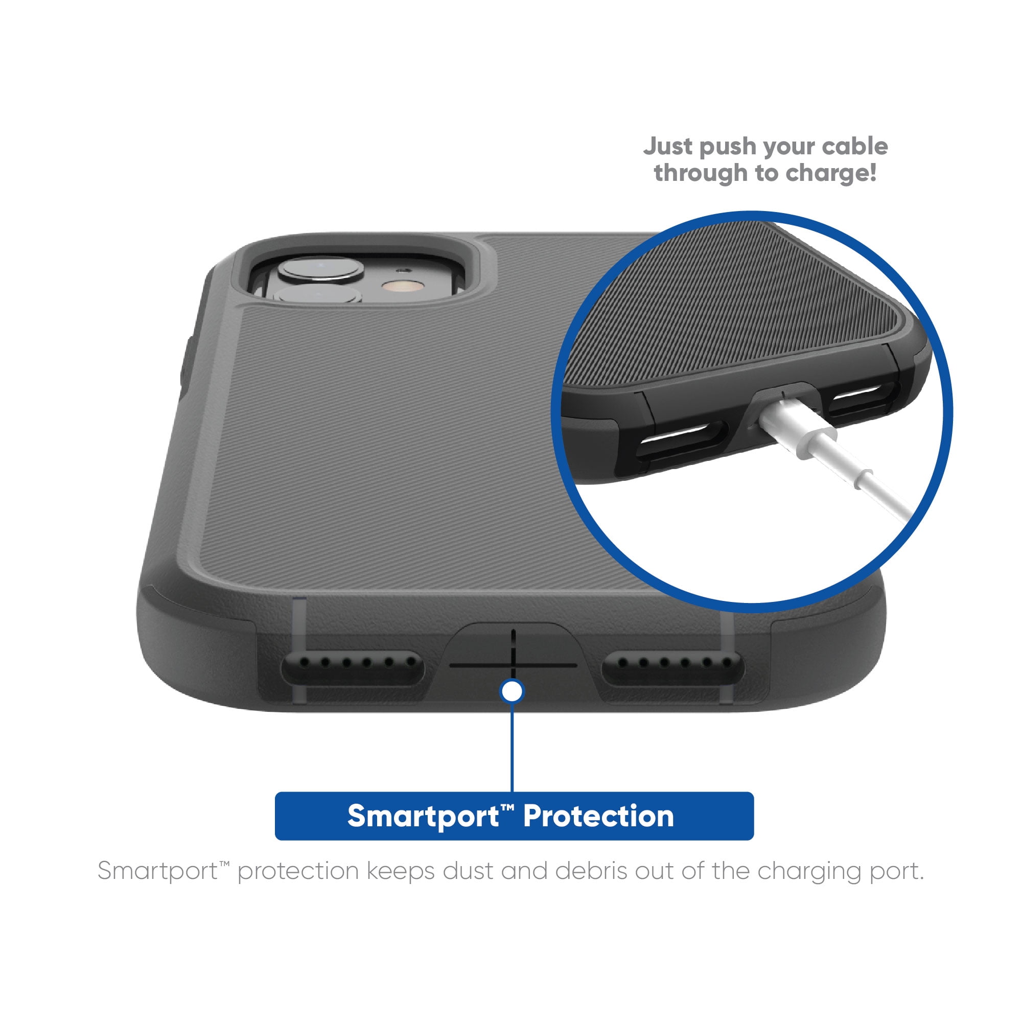 onn. Slim Rugged Phone Case for iPhone 11 / iPhone XR - Black