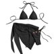 thumbnail image 1 of Trajes de Baño de Bikini de Mujer de Moda Sexy Sólido E Impreso Conjunto de Trajes de Baño Divididos, Correas Anchas Ajustables, 1 of 8
