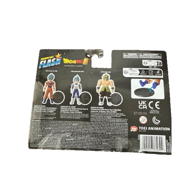 DRAGON BALL Z Flash Super Saiyan Vegeta, Goku & Broly 4” Figure 3