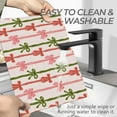 thumbnail image 2 of Christmas Placemats - Coquette Red and Green Bows, Xmas Table Mats for Kitchen Dining Room, Winter Holiday Party Decoration, Washable, 12x18 Inch, 2 of 6