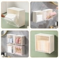 thumbnail image 3 of Cajas de algodón de algodón de 3 piezas de pared organizadores de bola de algodón montada en la pared Caja de almacenamiento para baño, 3 of 3