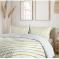 thumbnail image 6 of Ambesonne Striped Duvet Cover Sets, Geometric and Modern, 2-Queen, White and Yellow, 6 of 7