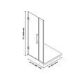 thumbnail image 4 of Panama 36 x 36 x 74-3/4 Alcove Shower Kit with Base and Door in Black, 4 of 16