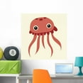 thumbnail image 1 of Vector Cute Pink Jellyfish Wall Decal Mural by Wallmonkeys Vinyl Peel and Stick Graphic for Girls (36 in H x 29 in W), 1 of 4