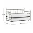 thumbnail image 4 of Hillsdale Furniture Providence Metal Twin Daybed with Roll Out Trundle, Aged Pewter, 4 of 13