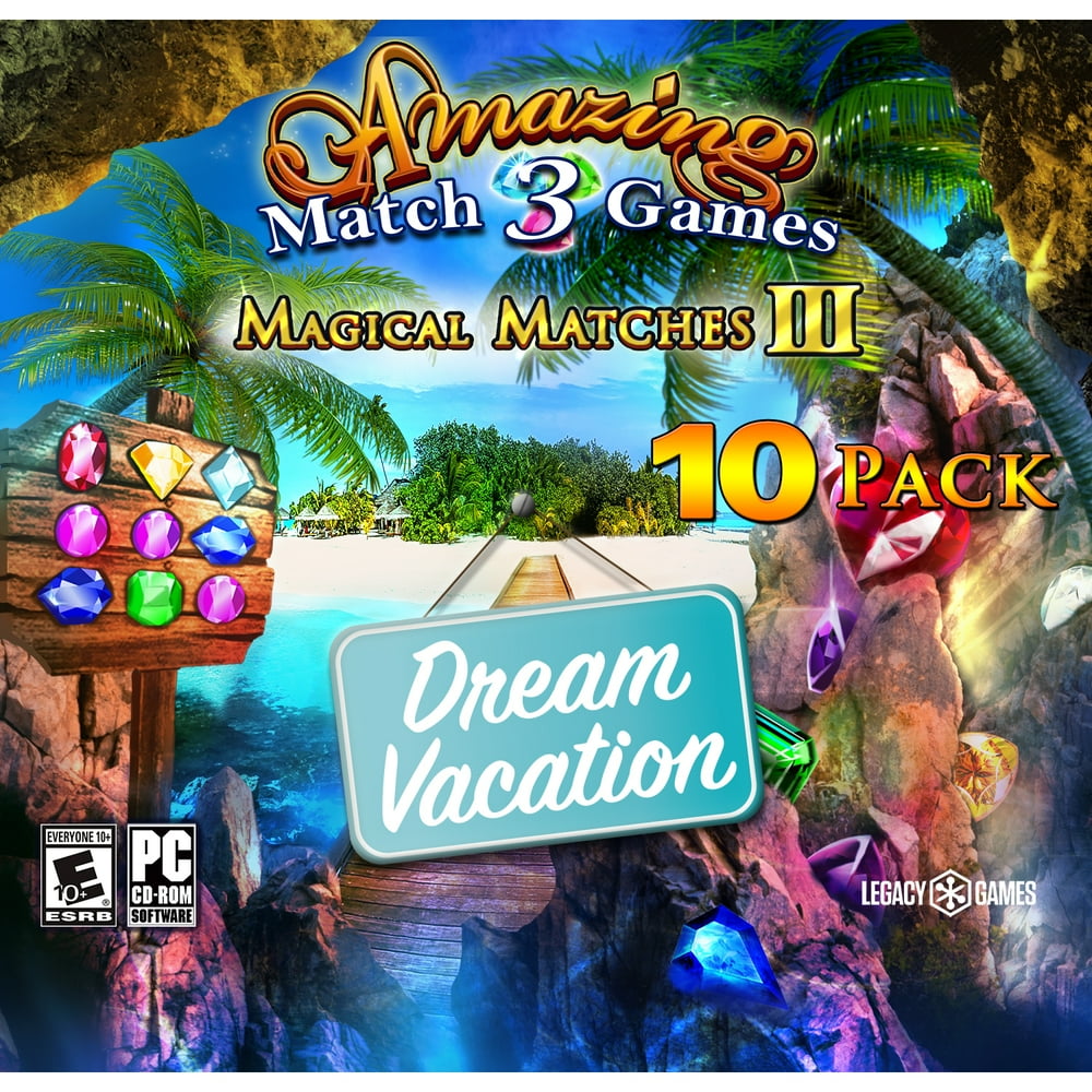 Amazing Match 3 Games: Magical Matches 10 Pack 3-Dream Vacation, Legacy ...