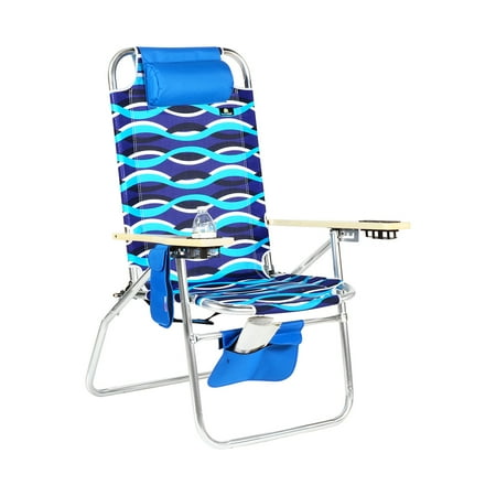 Deluxe Xl Wide Big Boy Aluminum Heavy Duty Beach Chair 17 Inches Seat Height 300 Lb Load Capacity