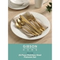 thumbnail image 2 of Gibson Home Hulton 20 Piece Flatware Gold Polish Silverware Set - Stainless Steel Utensils - Forks, Spoons, Knives, 2 of 6