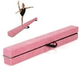 thumbnail image 5 of Costway Viga de gimnasia plegable de 2,4 m con base antideslizante, marco de madera de pino y asa de transporte, color rosa, 5 of 5