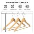 thumbnail image 3 of Shisuyan 5Pcs Curtain Wardrobe Rod Connector Clothes Rail Two-Way Extension Connectors, 3 of 9