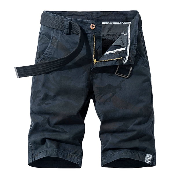 Leutsin Hommes Poche Fermeture Éclair Résilience Temps de Loisirs Outillage Pantalon Court