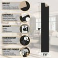 thumbnail image 3 of Sweet Home Stores Machine Washable Non-Slip Rubberback Solid 2x12 Runner Rug, 1'10" x 12', Black, 3 of 14