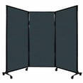 thumbnail image 1 of Versare&nbsp;QuickWall&nbsp;Folding Portable Partition&nbsp;Black Frame | 3 Panels | 8'4" x 5'10" Blue Spruce Fabric, 1 of 7