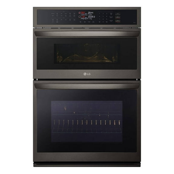 LG WCEP6423D 30 inch Black Stainless Steel Electric Wall Oven and Microwave Combination
