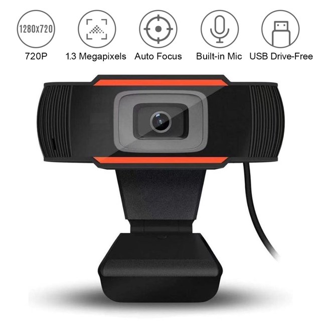 Caméra Web 720P HD pour Ordinateur avec Microphone à Réduction de Bruit, USB Plug-and-Play pour Vidéoconférence, Entraînement en Ligne et Diffusion Web en Direct