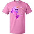 thumbnail image 3 of Inktastic Valentine's Day Cute Pink Narwhal with Hearts T-Shirt, 3 of 5