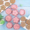 thumbnail image 3 of 8Pcs/Set Cookie Cutters Plastic 3D Flower Shape Cartoon Pressable Biscuit Mold Cookie Stamp Kitchen Baking Pastry Sugarcraft, 3 of 6