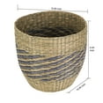 thumbnail image 3 of Homezone 9" Tapered Seagrass Basket with Modern Blue Detail, 3 of 13