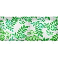 thumbnail image 3 of Leaves Pattern Kitchen Curtains 2 Panels UV Protected Tier Curtains, Half Window Curtains Kitchen Tiers for Guest Room Bathroom Sink Laundry Room Basement,36 x 27 Inch, 3 of 7