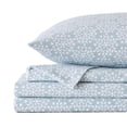 thumbnail image 6 of Great Bay Home Turkish Cotton Printed Flannel Sheet Set  (Twin XL, Snowflake - Mosaic Blue), 6 of 6