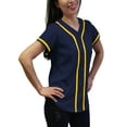 thumbnail image 2 of Lappel Women's Baseball Button Down Jersey College Sports Team Uniforms Hipster Shirts Made in USA, 2 of 4