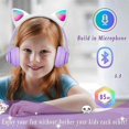 thumbnail image 5 of Children's Bluetooth Headphones, Foldable Wireless Headphones with LED Light, Cat Ears Game Headset, 5 of 5