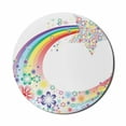 thumbnail image 1 of Abstract Mouse Pad for Computers, Abstract Nature Fantasy Spring Floral Rainbow Stars Flowers Cheerful Fun Design, Round Non-Slip Thick Rubber Modern Mousepad, 8" Round, Multicolor, by Ambesonne, 1 of 2