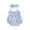 Sky Blue, variant on BemeyourBBs Newborn Baby Girl Summer Clothes Infant Baby Girl Goose Outfit Plaid Gingham Smocked Bubble Romper Embroidered Strap Sleeveless Bodysuit and Headband 2 Piece Set
