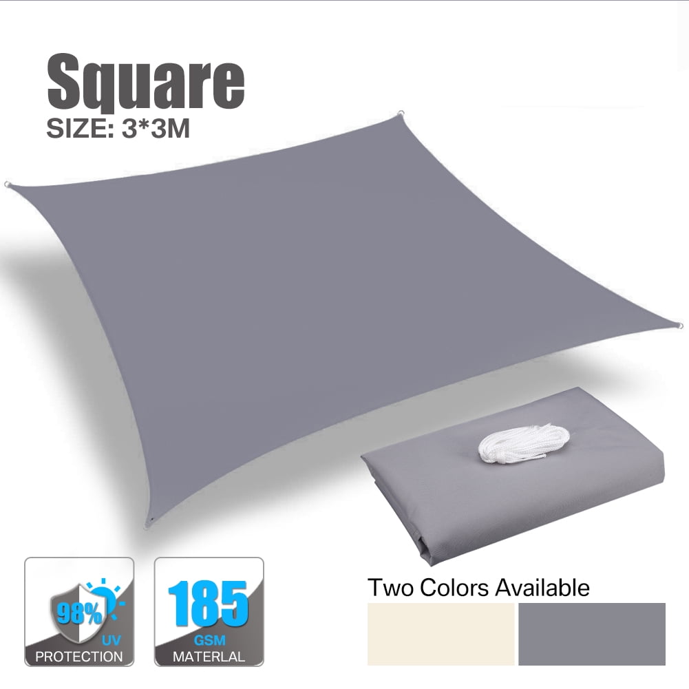 Sun Shade Sail Rectangle 6.5/10/12/13/16FT Waterproof Outdoor Garden Patio Party Sunscreen Awning Canopy 98% UV Block With Free Rope