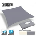 thumbnail image 4 of Sun Shade Sail Rectangle 6.5/10/12/13/16FT Waterproof Outdoor Garden Patio Party Sunscreen Awning Canopy 98% UV Block With Free Rope, 4 of 7