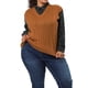 thumbnail image 1 of Suéteres de talgrande pamujer Chaleco con cuello en V Cable Estilo de muy buen gusto Jersey sin mangas Suéter Chalecos marrón L, 1 of 6