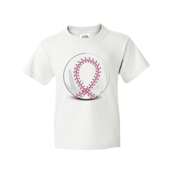 Inktastic Pink Breast Cancer Ribbon Baseba Youth T-Shirt