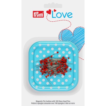 UPC: 0089516601123 | Prym Love Magnetic Pin Cushion & 100 Glass Head Pins