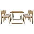 thumbnail image 4 of Miekor Multi-person Outdoor Acacia Wood Dining Table and Chair Set, Thick Cushions, Suitable for Balcony, Vourtyard, and Garden BC2A1601, 4 of 9