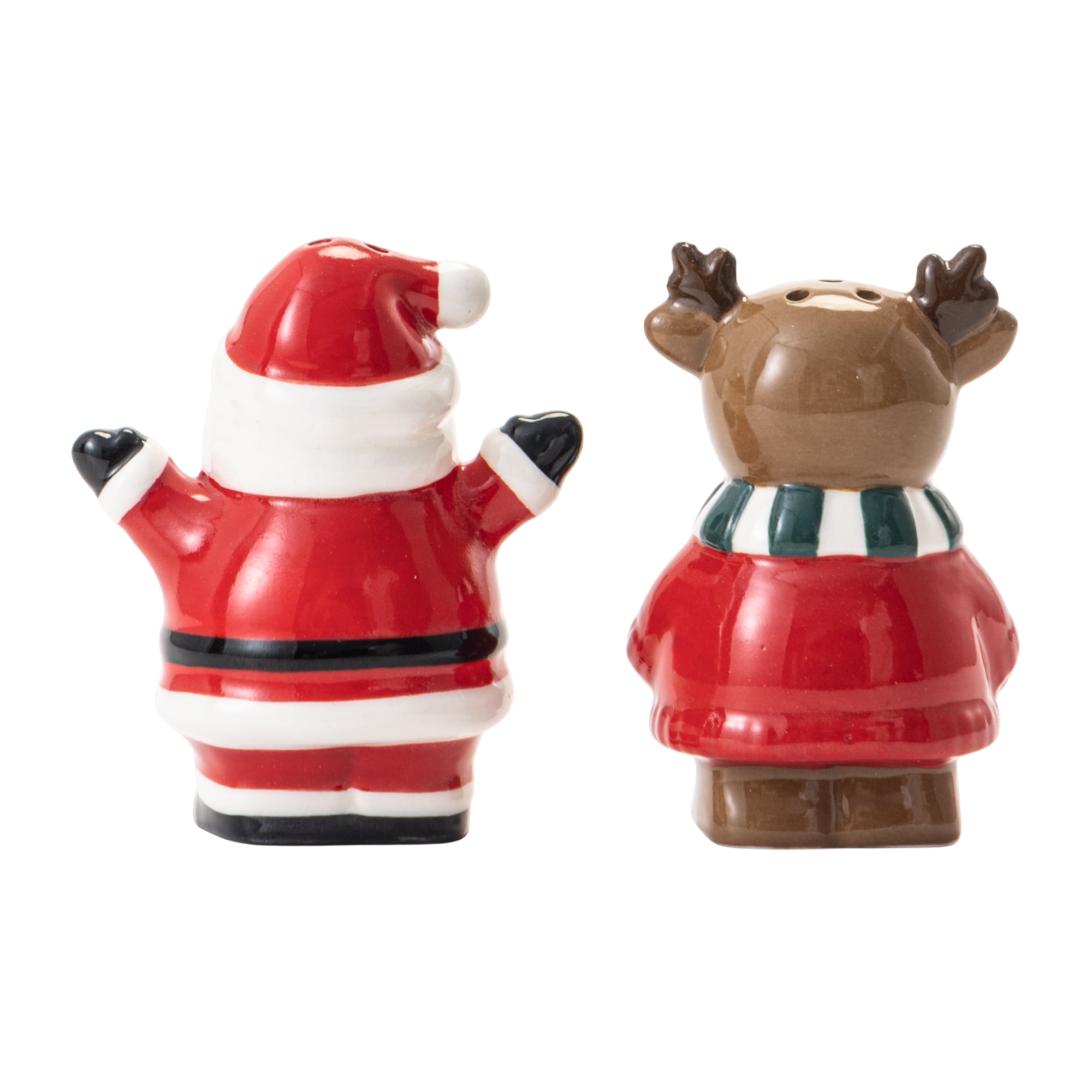 Holiday Time Salière et poivrière figuratives en céramique, 2 pièces Salière et poivrière, céramique