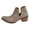 Gray Boots for Women, variant on hopeusnice Cutout Glitter Western Ankle Boots Women Pointed Toe Block Heel Booties Brown 36