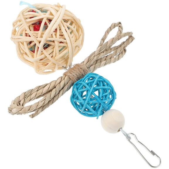 Raindrops Natural Wooden Bird Foraging Toy Set - Interactive and Stimulating Toys for Parrots, Small Birds, and Pet Birds
