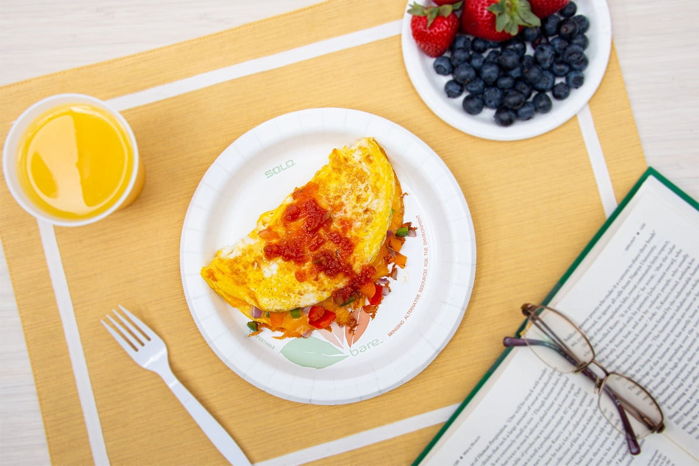 Bare by Solo Compostable 8.5" Paper Plates, 125ct