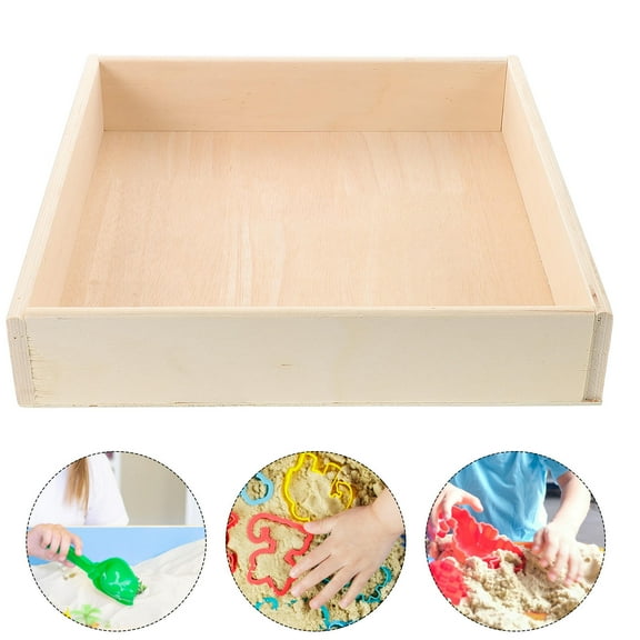 LOLIPPYY Kids Sandbox Wooden Outdoor Sand Toy for Imagination Stimulation 1Set