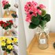 thumbnail image 3 of Planta de flor de geranio artificial de tela de seda de plástico, decoración floral artificial para el hogar para uso en interiores y exteriores, 3 of 7