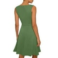 thumbnail image 6 of Ygbgbb Womens Summer Dresses 2026 Sleeveless V Neck Wrap Sundress A Line Midi Dress Beach Holiday Tank Dress Casual Daily Dress Army Green XXXL, 6 of 7